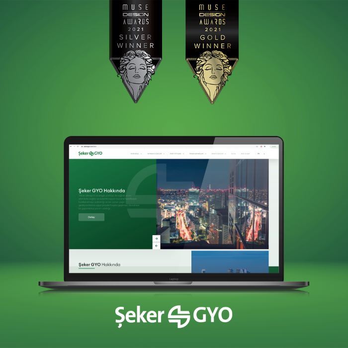 Şeker GYO web sitesine “Muse Creative Awards”dan iki ödül!