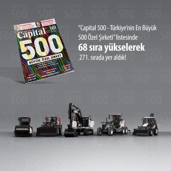 HİDROMEK bu yıl da Capital 500 listesinde