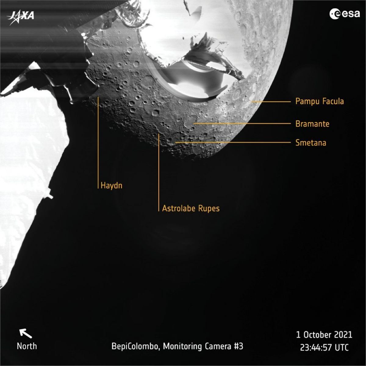 European Space Agency sends first photos of Mercury