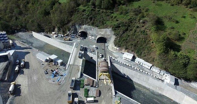 Zigana Tüneli inşaatında ışığı görmeye 350 metre kaldı