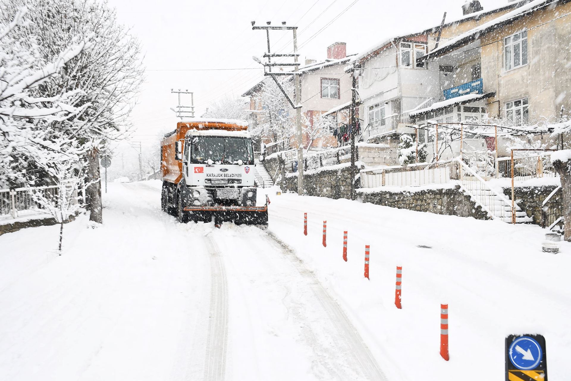 Karabük'te yoğun kar yağışı