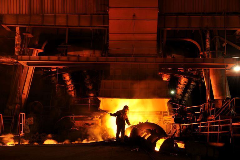 US steel production fell