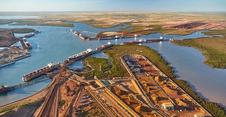 Port Hedland'a yapılan demir cevheri sevkiyatları geçici süreliğine durduruldu