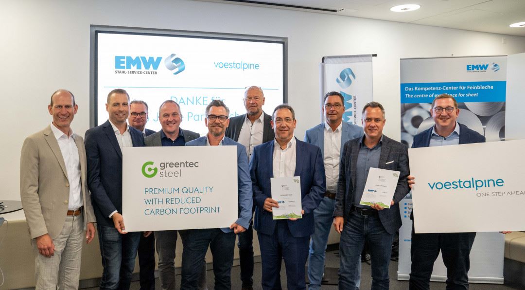 EMW Stahl Service supplies Greentec steel from Voestalpine