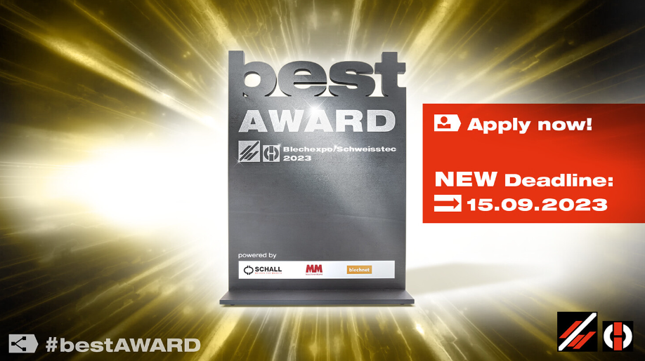 “best-Award 2023” – Innovation Award for Blechexpo/Schweisstec
