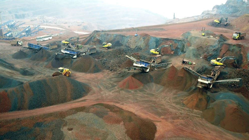 India's iron ore production increased on an annual basis