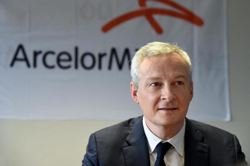 Bruno Le Maire hosted by ArcelorMittal in Dunkirk