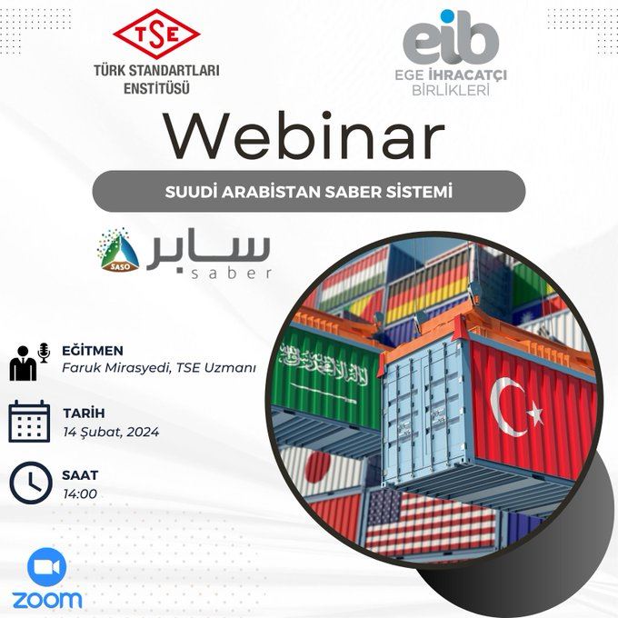 EİB, Suudi Arabistan'ın SABER sistemi hakkında Webinar düzenliyor