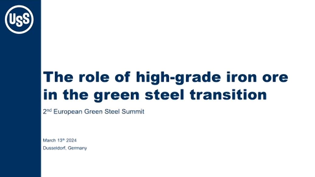 John Gordon from United States Steel Corporation at the 2nd European Green Steel Summit!