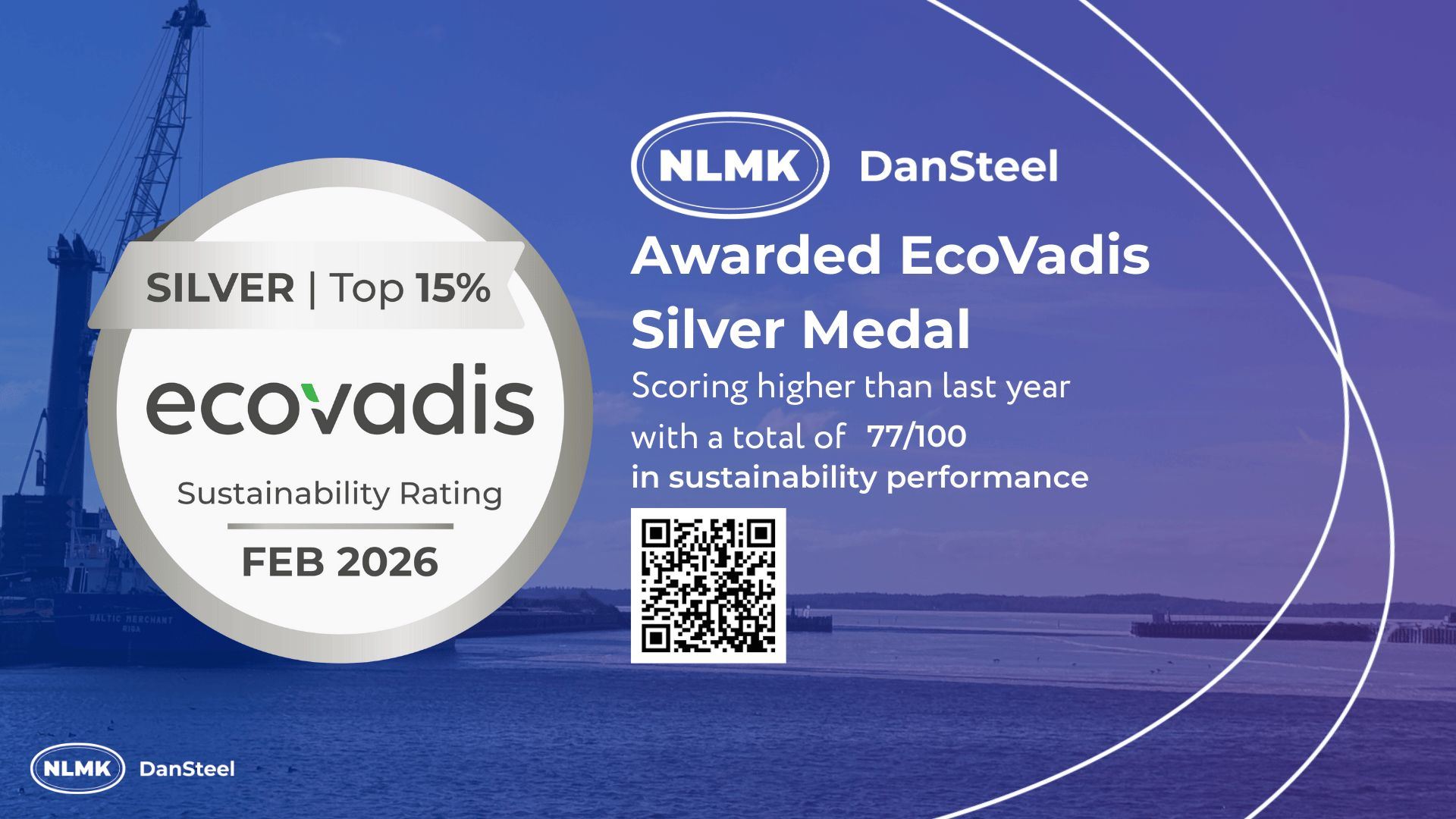 NLMK DanSteel sürdürülebilirlik performansını Gümüş Madalya ile taçlandırdı