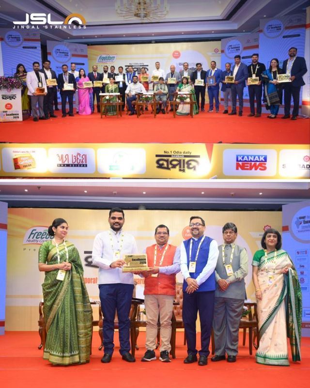 Jindal Stainless won the “Brand of the Year – Corporate Social Responsibility” award in Odisha