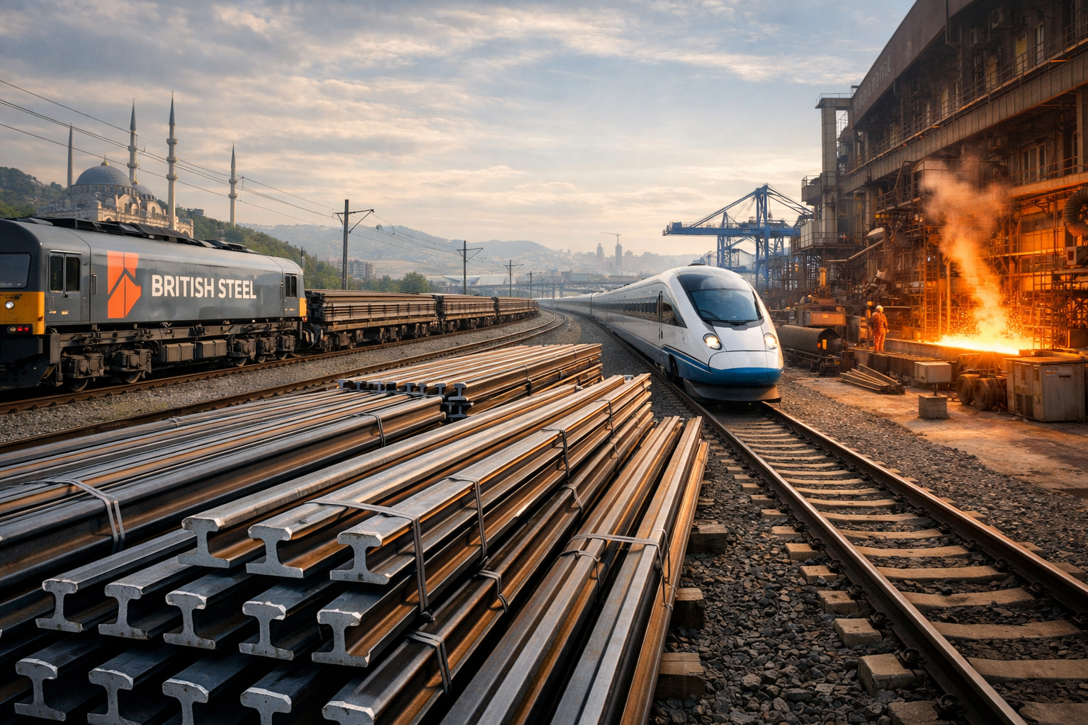 British Steel, Türkiye yüksek hızlı demiryolu projesi için 36 bin ton ray tedarik edecek