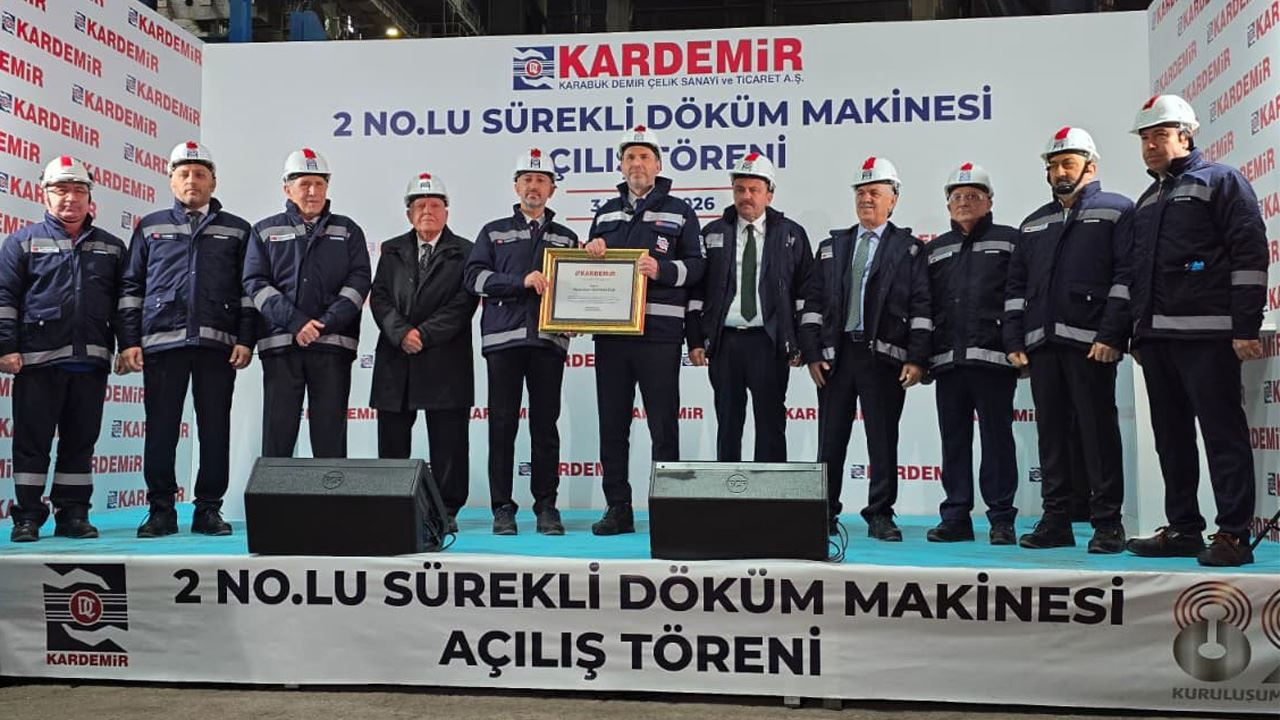 KARDEMİR’de 2 No’lu Sürekli Döküm Makinesi açılışla devreye alındı 