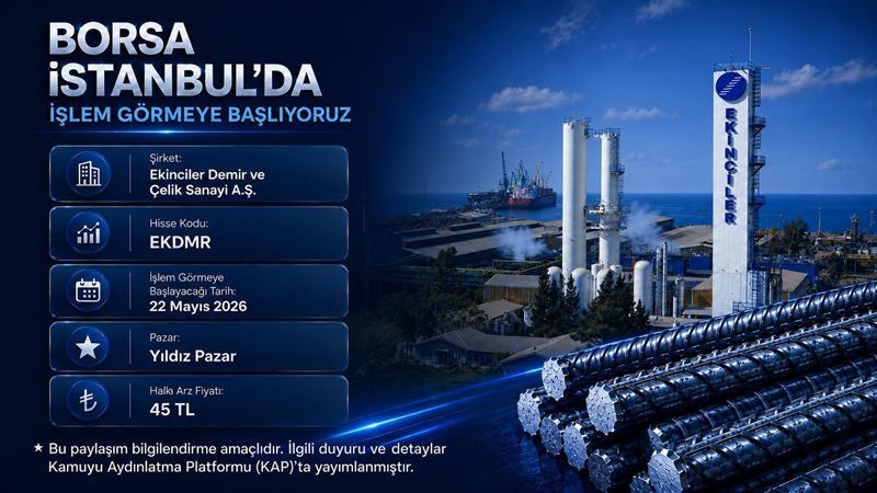 Ekinciler Demir ve Çelik shares to start trading on Borsa İstanbul