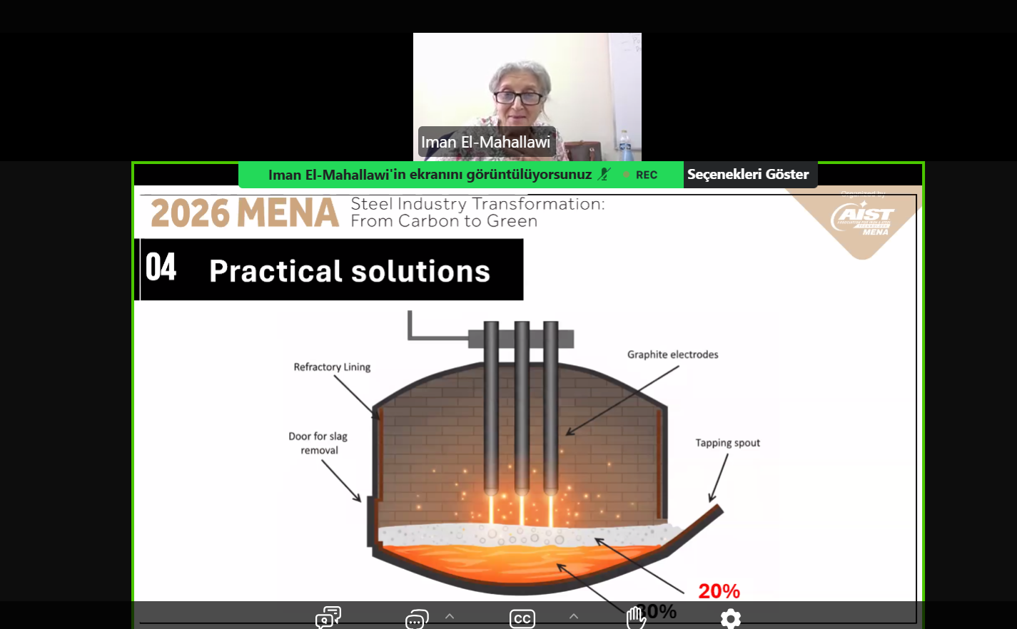 AIST MENA webinarında sürdürülebilir çelik üretimi ve düşük karbonlu teknolojiler ele alındı