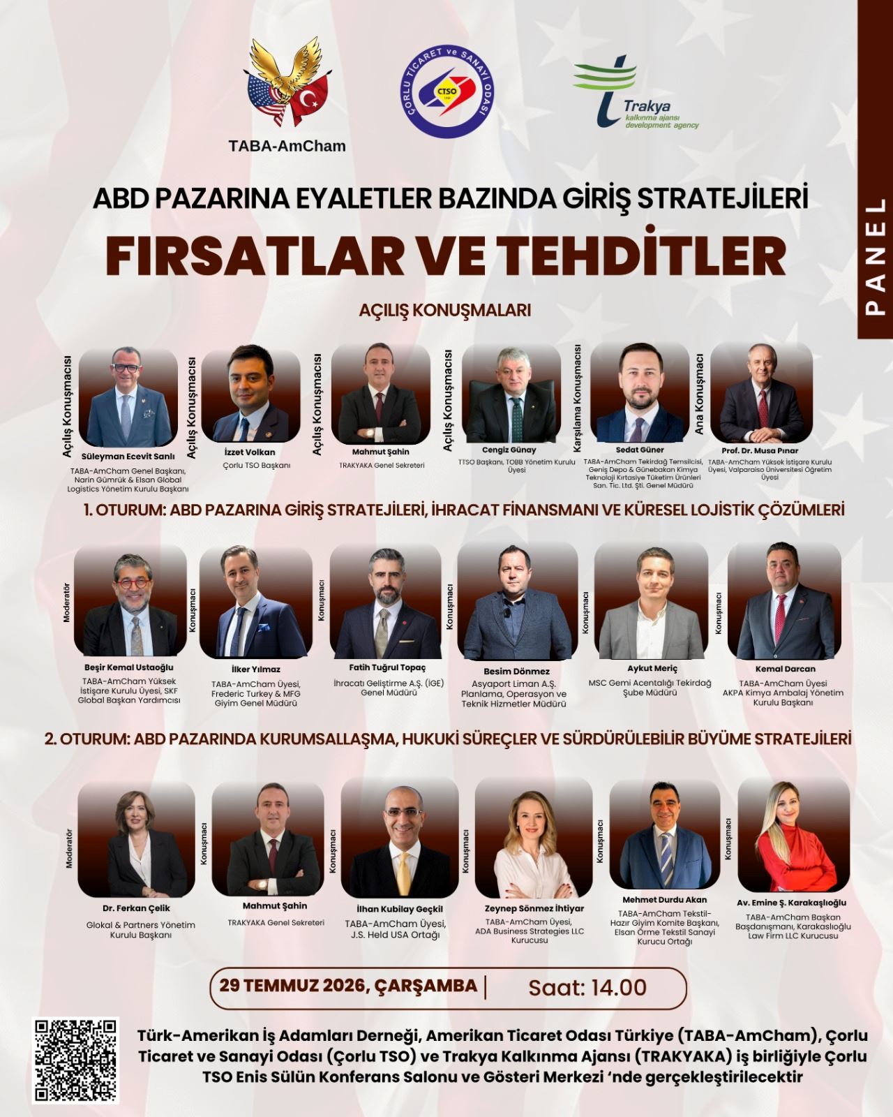 TABA-AmCham, ABD pazarına giriş stratejilerini Çorlu'da düzenleyeceği panelde ele alacak