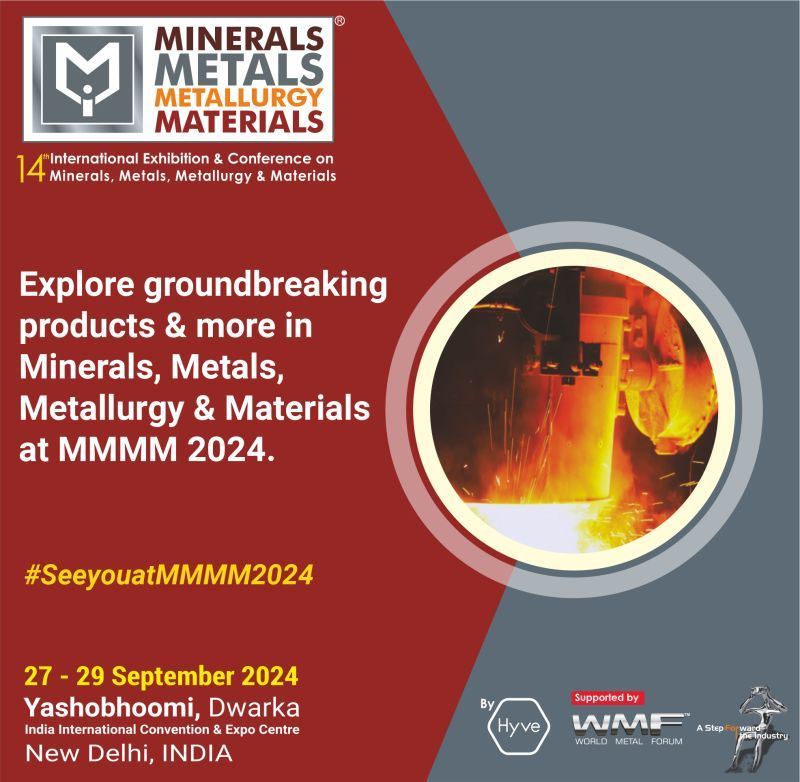 Mineraller, Metaller, Metalurji ve Malzemeler Fuarı (MMMM) 27 - 29 Eylül 2024 tarihlerinde gerçekleşecek