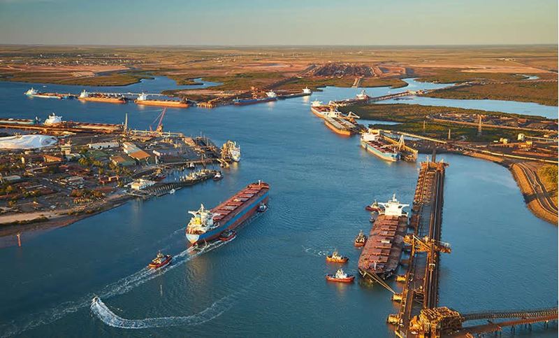 Mart ayında, Port Hedland üzerinden demir cevheri ihracatı artış gösterdi