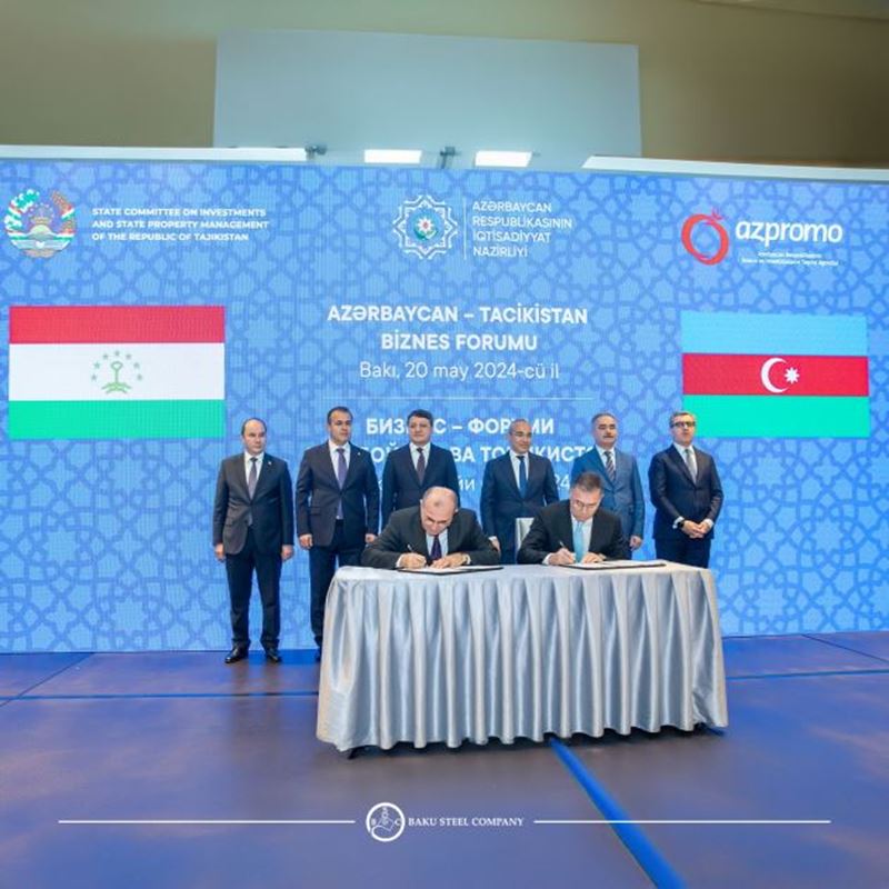 Baku Steel Company signs MoU on mutual cooperation with government agency of Tajikistan