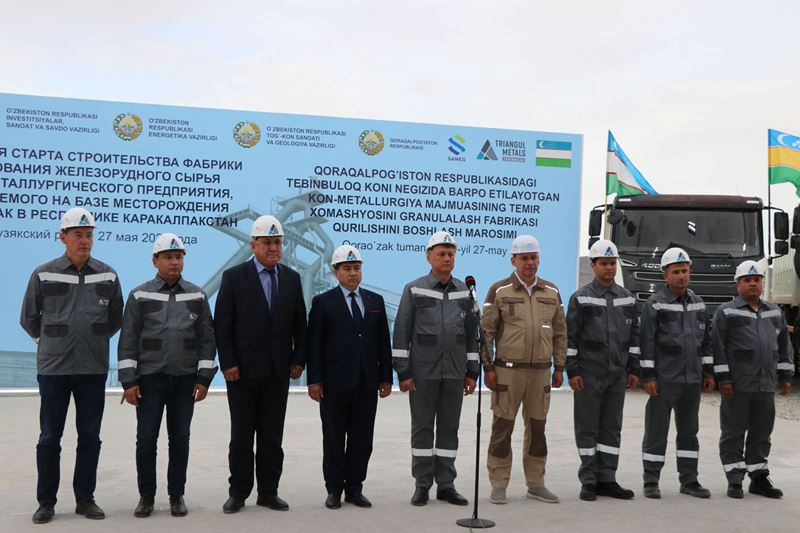 Tebinbulak demir cevheri yatağında büyük bir peletleme tesisinin inşasına başlandı