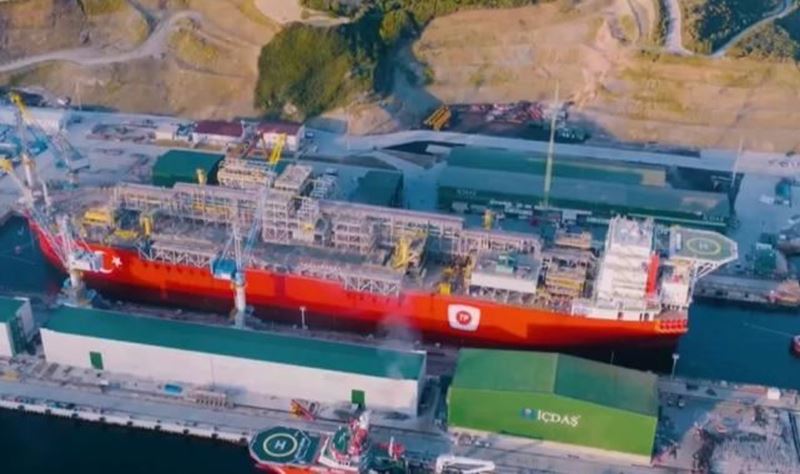Türkiye'nin ilk yüzer doğal gaz üretim platformu İÇTAŞ'ta modernize edildi