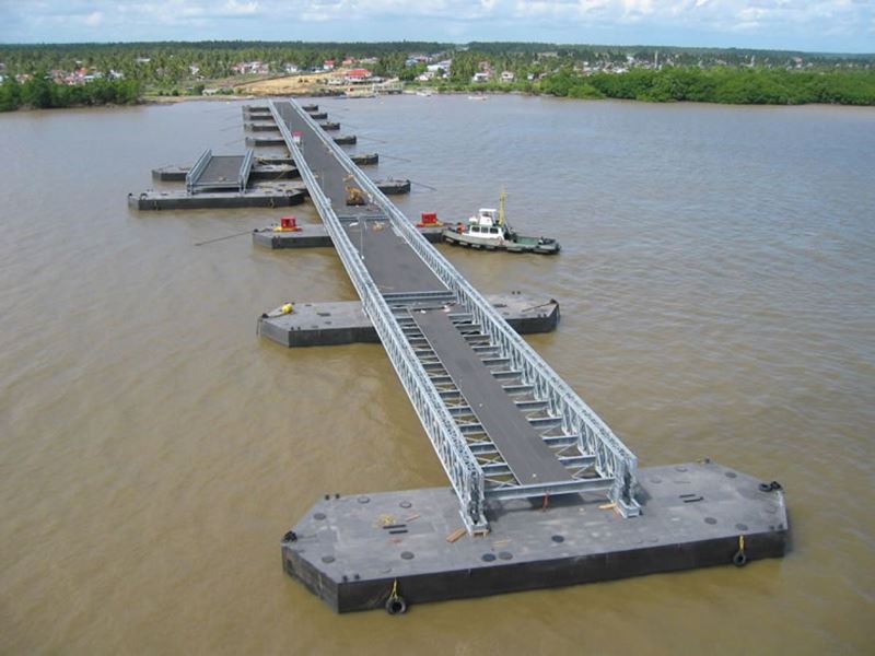 EMSTEEL supplied 5,000 tons of steel sheet pile materials for the Floating Movable Bridge project