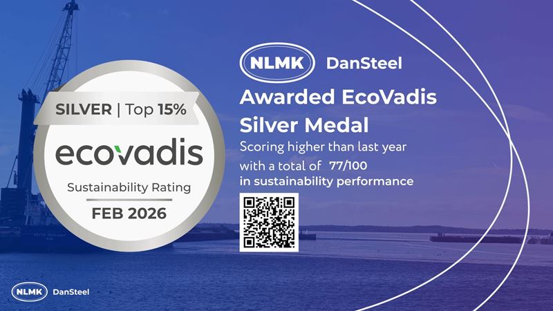 NLMK DanSteel sürdürülebilirlik performansını Gümüş Madalya ile taçlandırdı