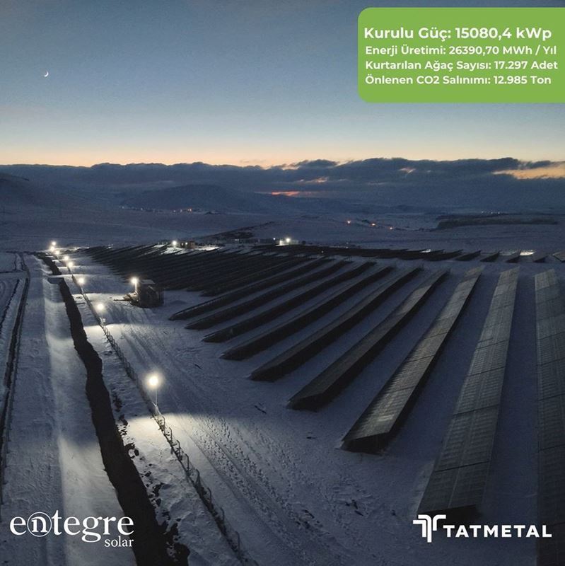 Tatmetal and Entegre Solar commission 15 MW ges investment in Van