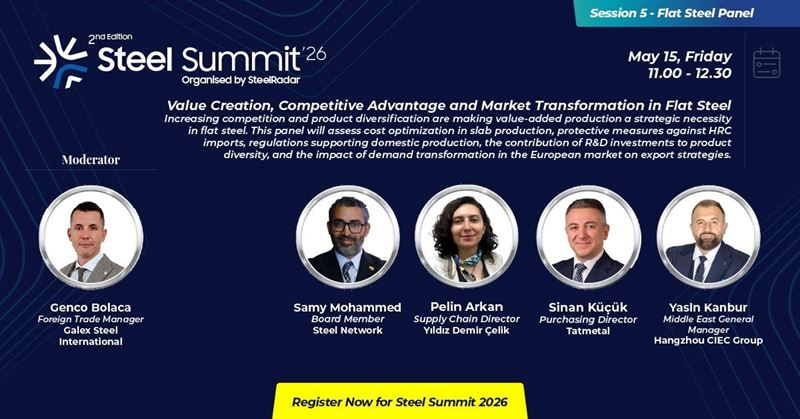 Cost, competition, and market balance in flat steel will be discussed at Steel Summit 2026