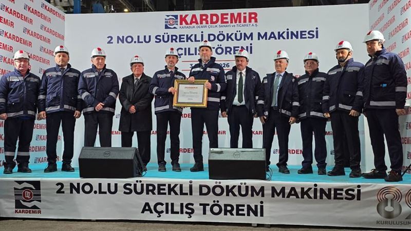 KARDEMİR has officially put its No. 2 Continuous Casting Machine into operation with a launch ceremony