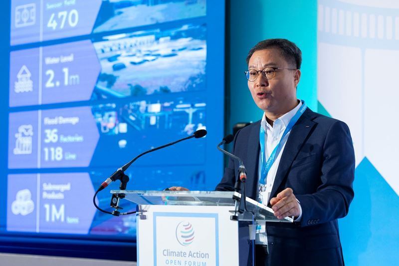 POSCO Vice President Jeewoo Lim explains the company’s return to full capacity in 135 days following Typhoon Hinnamnor