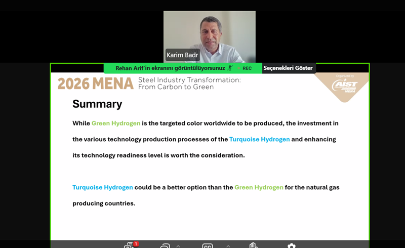 Karim Badr highlighted the potential of turquoise hydrogen in the transformation of the steel industry