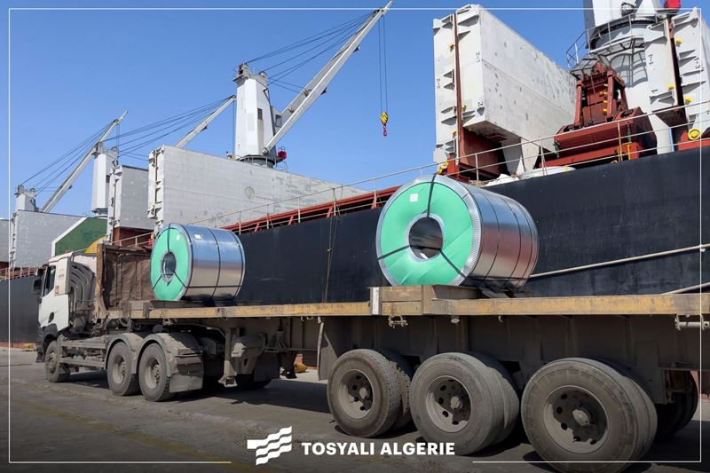 Tosyalı Algérie, soğuk haddeleme kompleksinden ilk ihracatını gerçekleştirdi