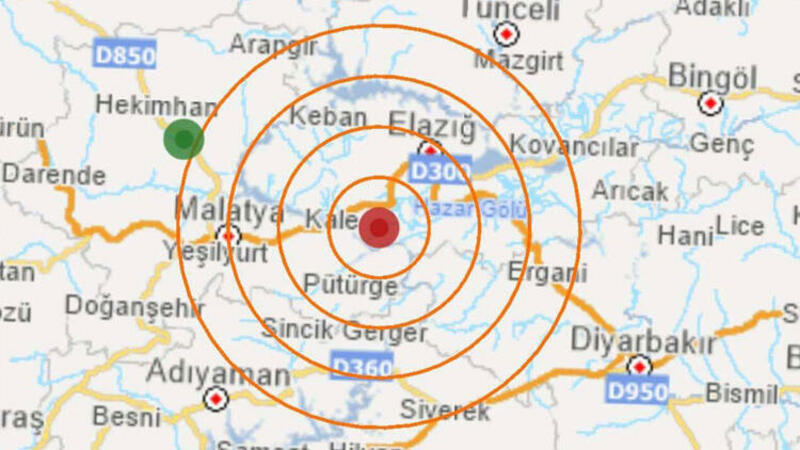 Elazığ'da 6.5 Büyüklüğünde Deprem
