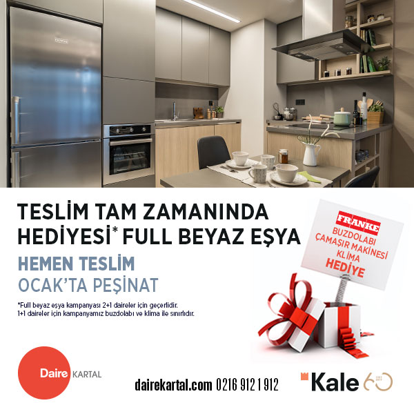 Daire Kartal’da Full Beyaz Eşya Hediye Sürprizi