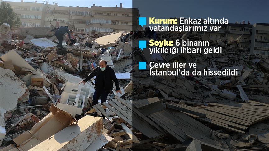 İzmir'de 6,6 büyüklüğünde deprem