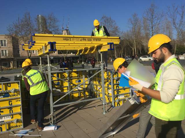 Geleceğin Mühendisleri Güvenli Kalıp ve İskele Kurmak İçin Yarıştı