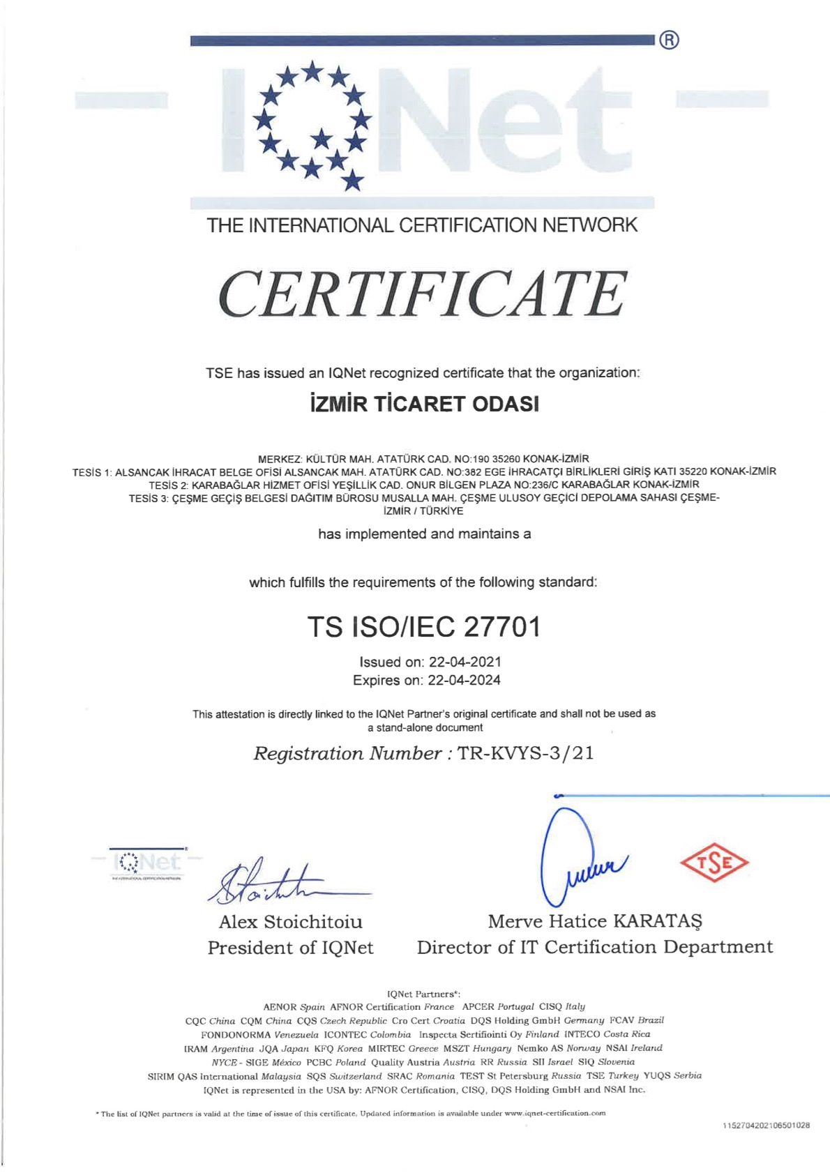 İZTO, ISO 27701  Kişisel Veri Yönetim Sistemi Belgesini Alan İlk Kamu Kurumu Oldu 