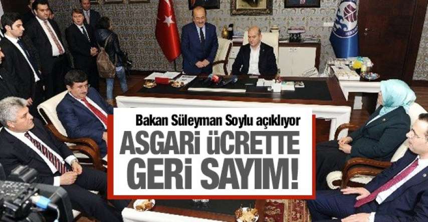 Çalışma Ve Sosyal Güvenlik Bakanı Soylu: Asgari Ücret Kararı Belirlenecek