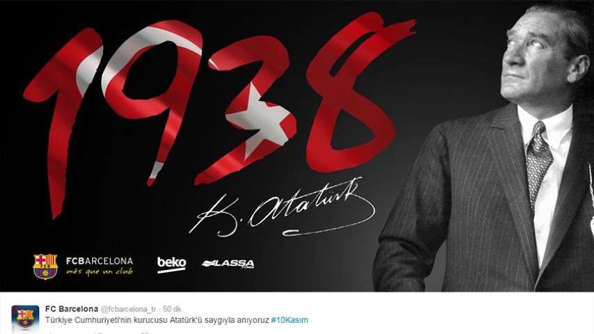 Barcelona Atatürk'ü Andı