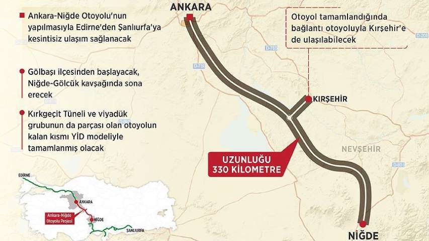 Ankara-Niğde Otoyolu İçin 5 Teklif