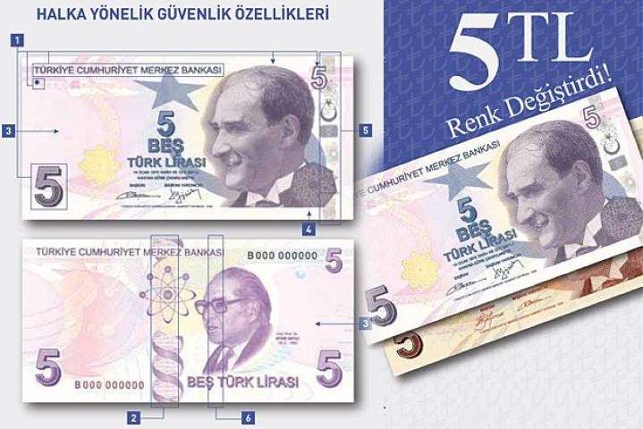 "5 Lira"lar Değişti