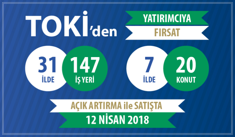 TOKİ 147 İş Yeri İle 20 Konutu Satışa Çıkardı
