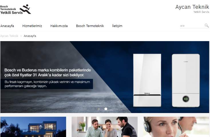 Bosch Termoteknik’ten Tüm Yetkili Servislerine Website Desteği!