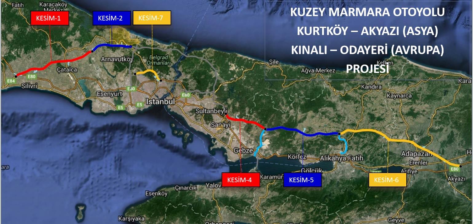 Kuzey Marmara Otoyolu'nun Gebze-İzmit etabı 19 Eylül'de açılıyor