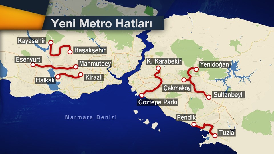 İstanbul'a Yapılacak 6 Yeni Metro Hattı Nerelerden Geçecek?