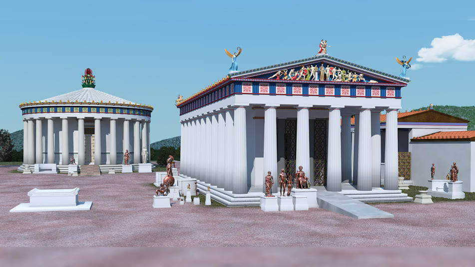 Eski Yunan mimarisinde tapınaklara giden rampalar
