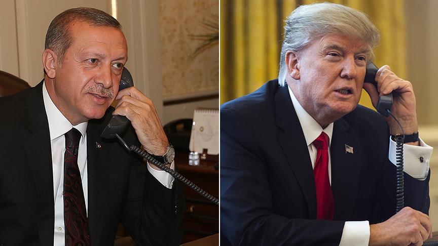 Erdoğan ile Trump Telefonda Görüştü