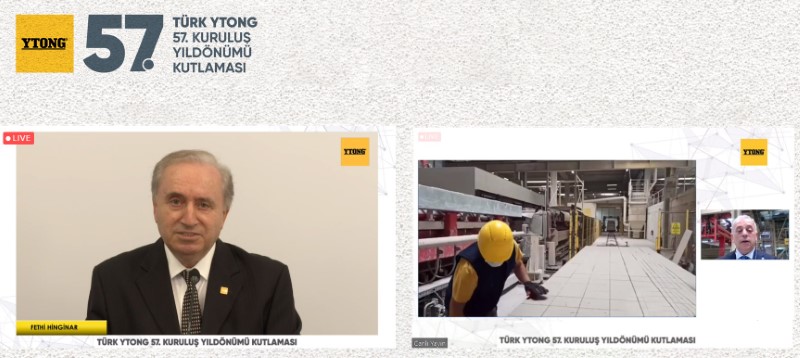 Türk Ytong 57’nci yılını online törenle çalışanlarıyla birlikte kutladı 
