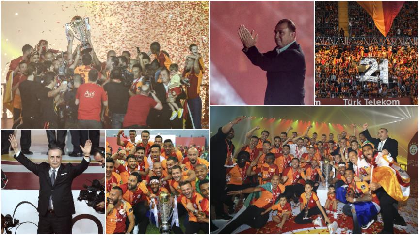 Galatasaray Şampiyonluk Kupasını Kaldırdı
